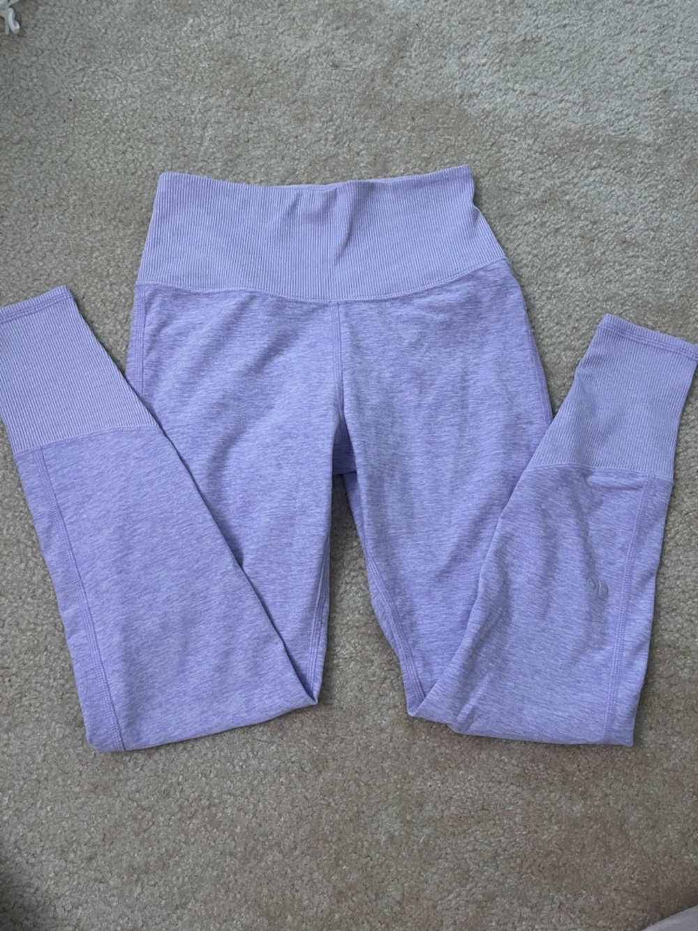 ALO Yoga Alosoft Heathered Lilac Workout SET